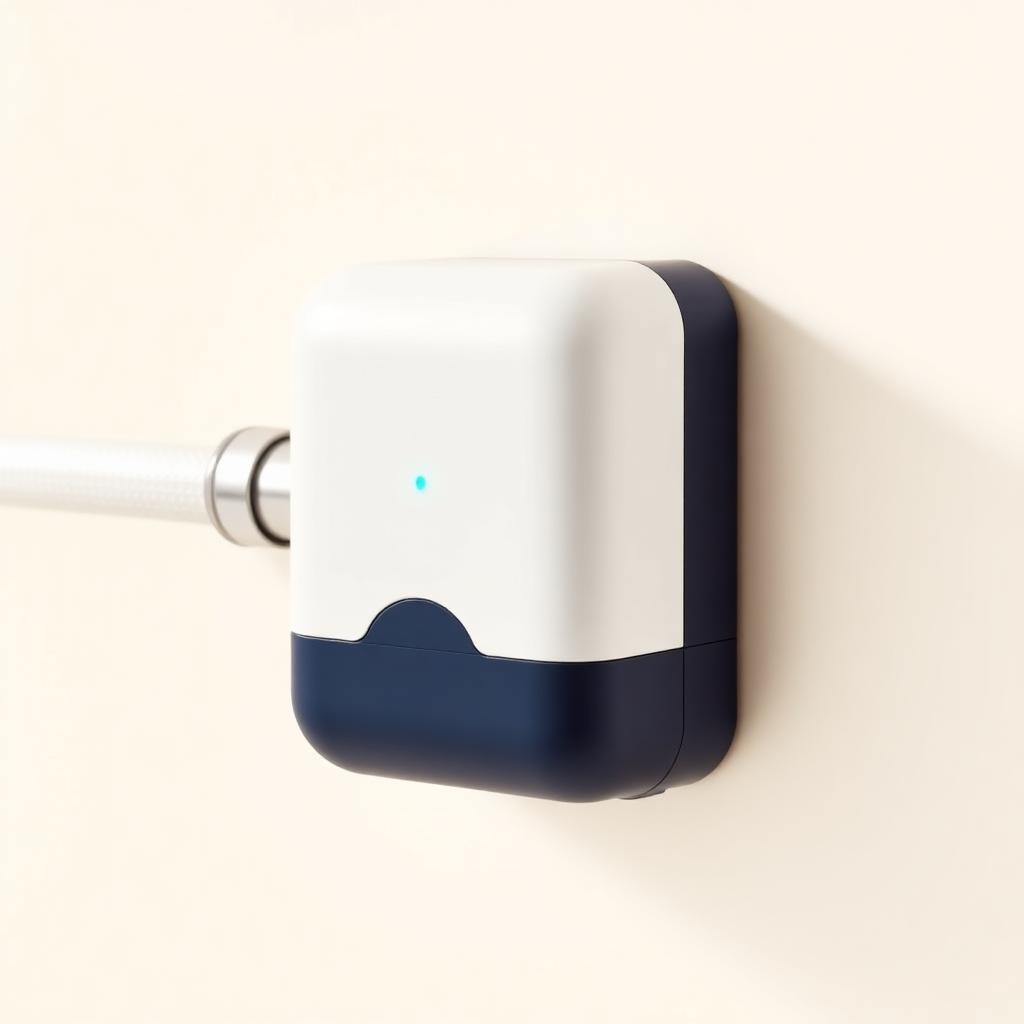 My Water Controller smart leak prevention device installed on a water pipe